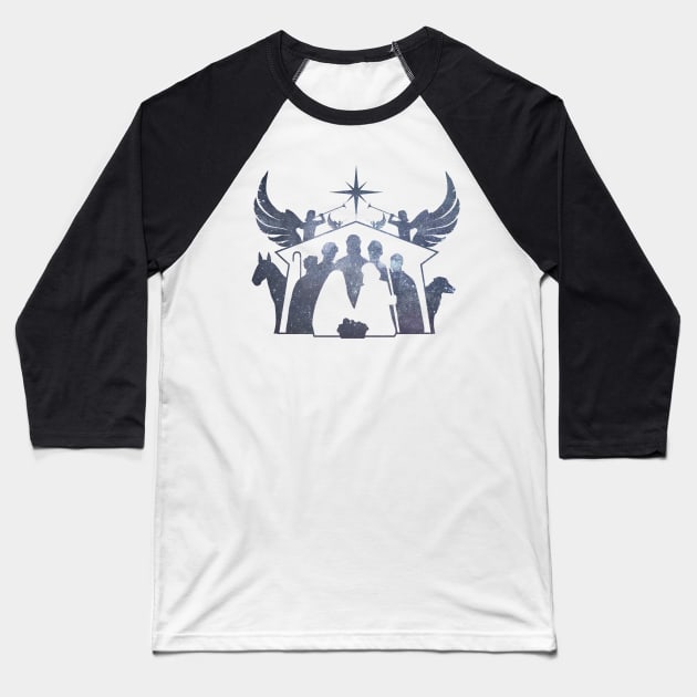 Nativity Baseball T-Shirt by thelamboy